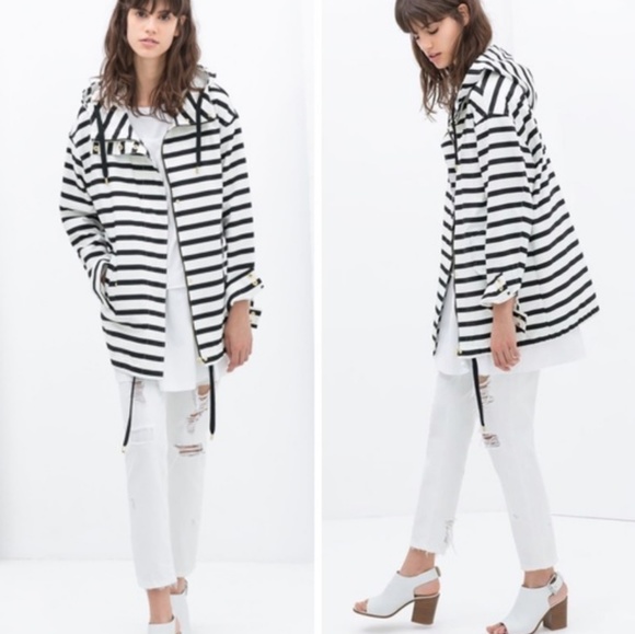 zara striped jacket